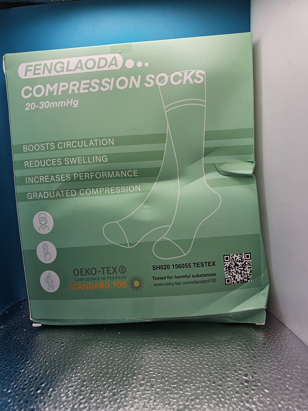Unisex Compression Socks – New 4 Pair ,box Is Damaged